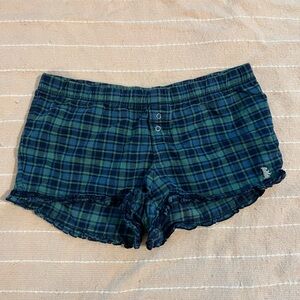 Juicy Couture Plaid Shorts in Blue and Green